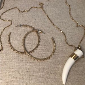 Stella & Dot necklace + earrings